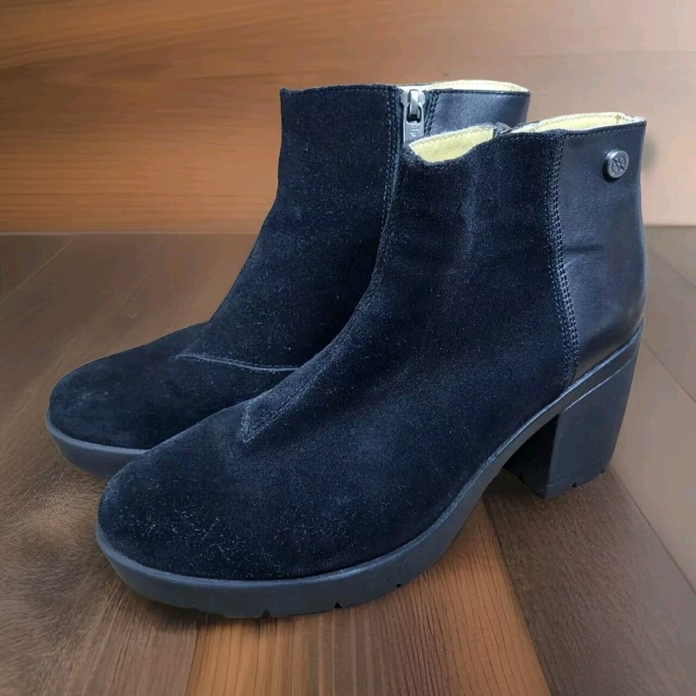 Bussola Style (Sz 39) Bucharest Black Suede Leather Ankle Boots